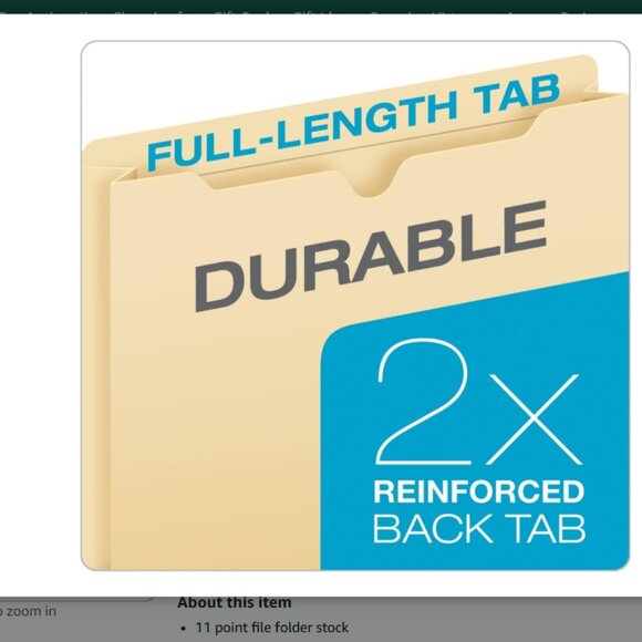 NEW - PENDAFLEX - 2- INCH Expansion File Jackets - Letter Size (45 PACK) - Picture 6 of 8